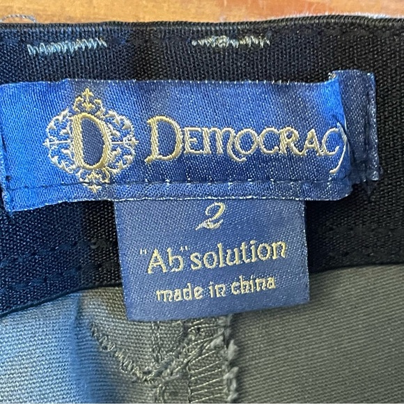 Democracy Ab Solution Joggers Size 2 Green Elastic Ankle Pockets Lightweight - Picture 8 of 11